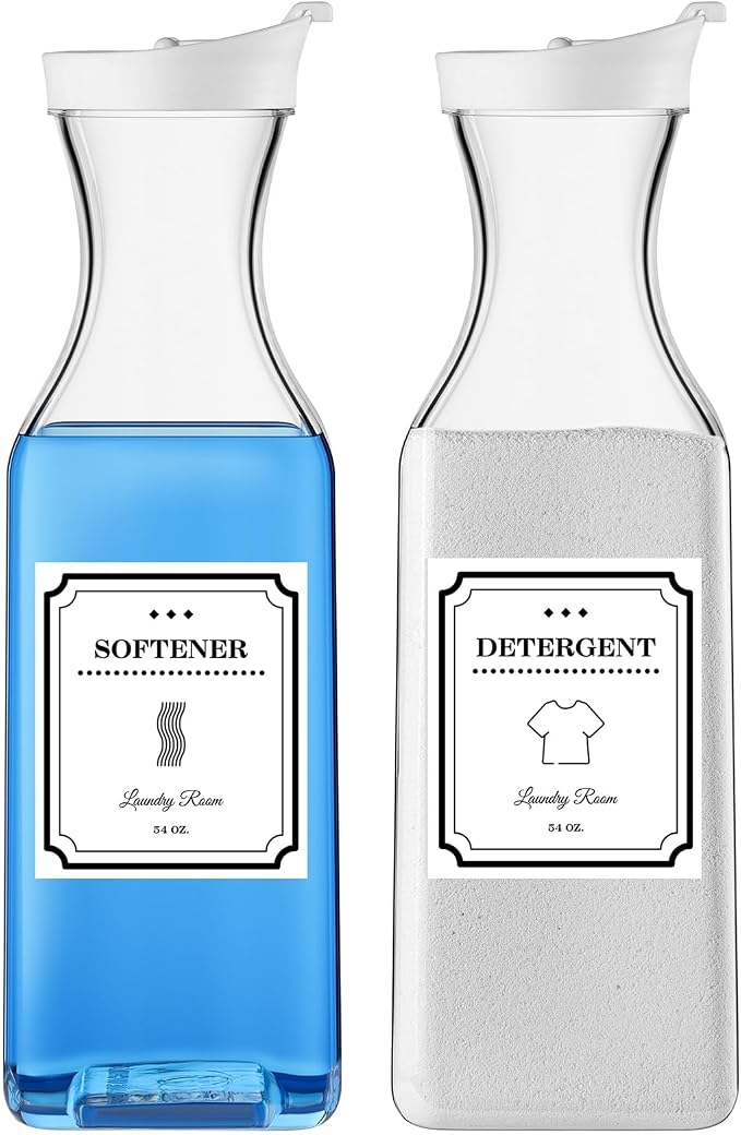Laundry Detergent Dispenser, 54oz Fabric Softener Dispenser, Plastic Liquid by SUBEKYU