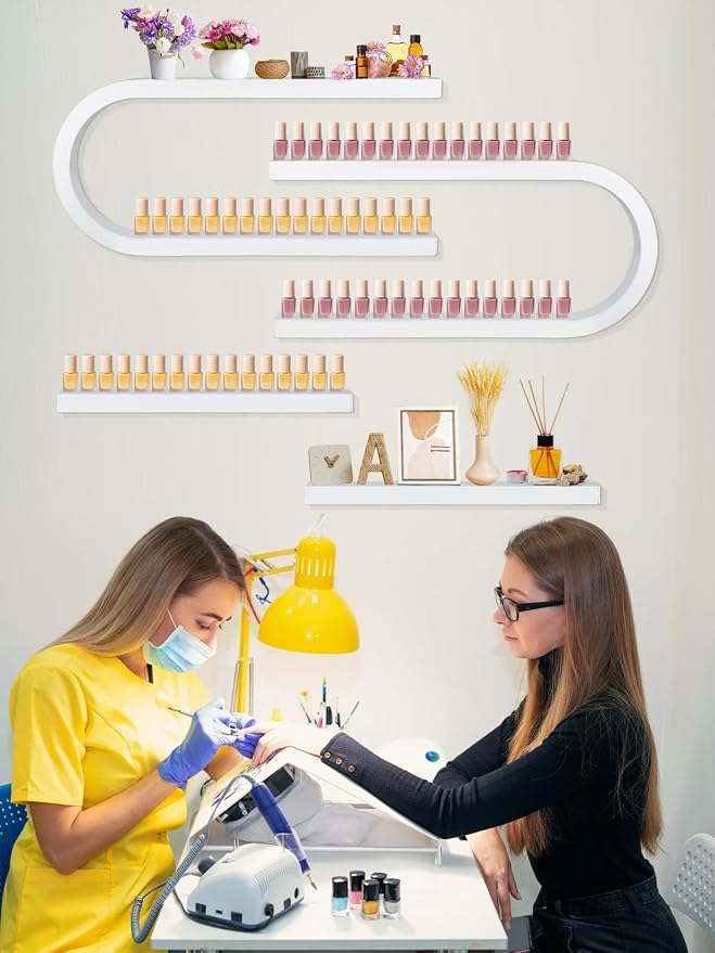 EBANKU 4PC U Shape Nail Polish Racks Heavy Duty Nail Shelfs - Image 7