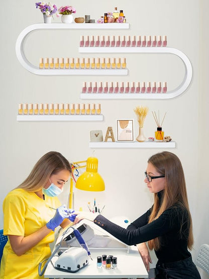 EBANKU 4PC U Shape Nail Polish Racks Heavy Duty Nail Shelfs - Image 7