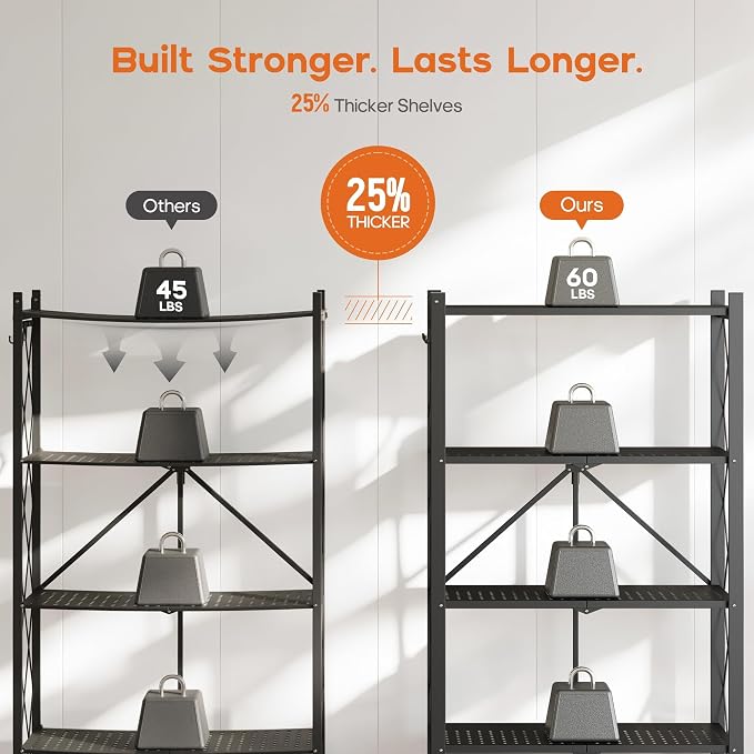 Fenbeli Foldable Shelves with Wheels - Image 4