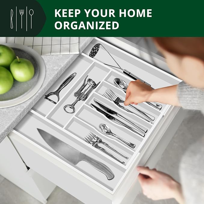 ROYAL CRAFT WOOD Luxury Bamboo Kitchen Drawer Organizer - Image 4