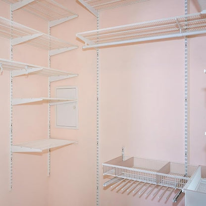 12 Pack 25 Inch Dual Track Upright Wall Shelving System Shelf Bracket Twin Slot - Image 2