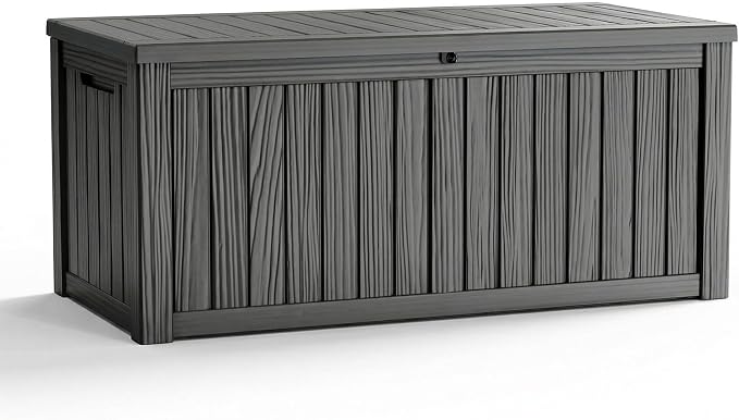 150 Gallon Outdoor Deck Box, Resin Waterproof Storage Box by KFY