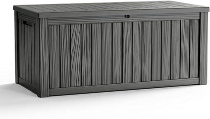 150 Gallon Outdoor Deck Box, Resin Waterproof Storage Box by KFY