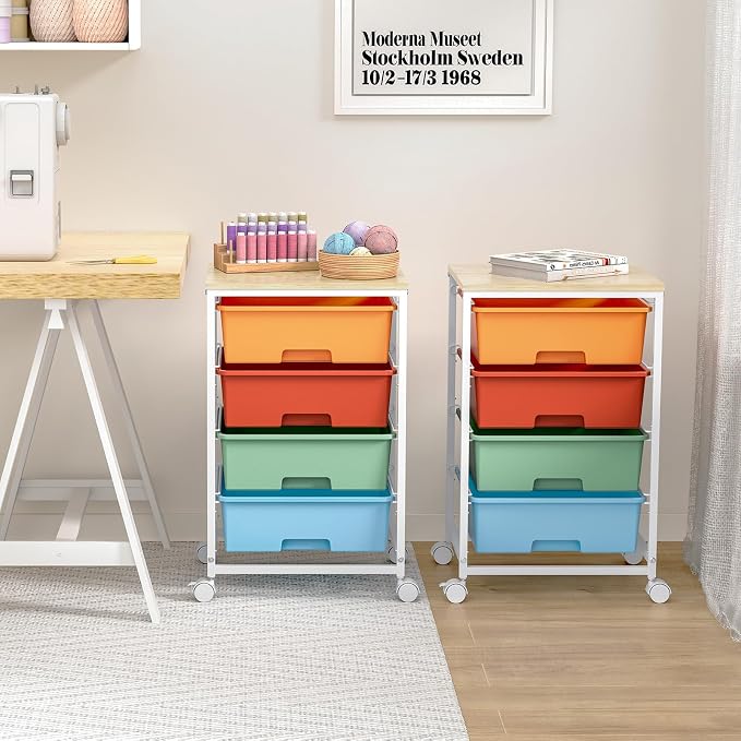 Utility-Rolling-Storage-Drawer-Craft-Cart-Organizer - Image 8