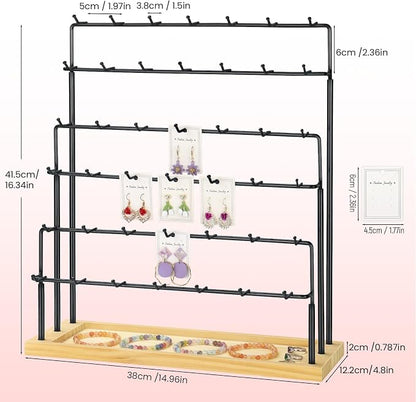 Earring Display for Vendors, 6 Tiers Earring Rack Display Holder Stand - Image 2