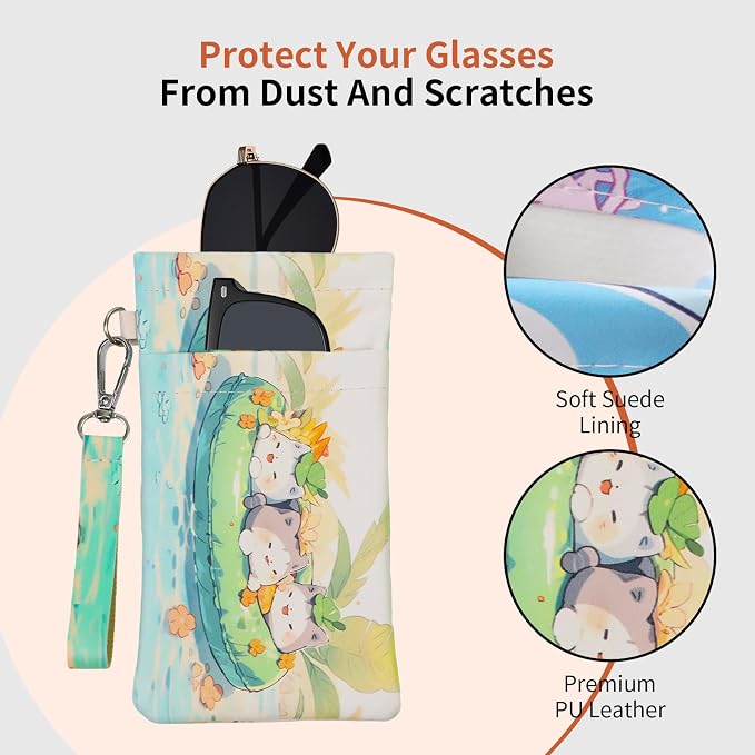 Double Eyeglass Case Soft Dual Glasses Case - Image 3