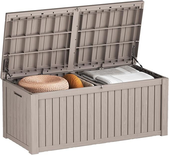 EasyUp 180 Gallon Deck Boxes Waterproof, Outdoor Large Storage Boxes by EASYUP