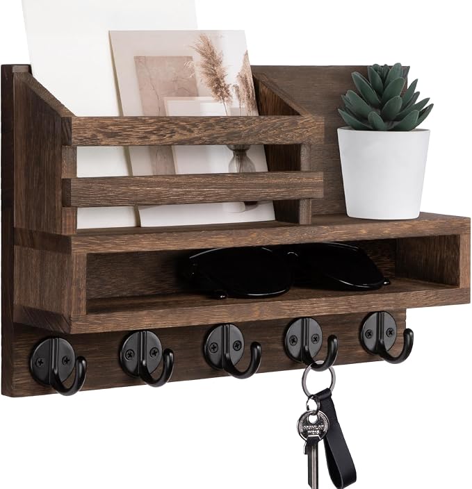 Key and Mail Holder Wall Mount, Key Hanger by Lucundm
