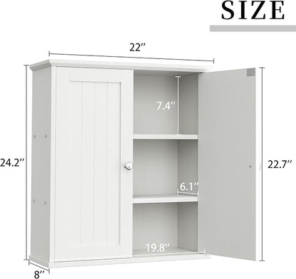 Shintenchi Bathroom Wall Medicine Cabinet, Over The Toilet Storage, - Image 3
