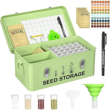 60 Slots Seed Organizer Seed Storage Seed Box 3 Compartments Seeds Organizer by CZMIYRPY