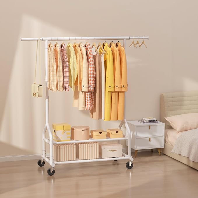 EAGMAK Heavy Duty Clothes Rack Load 556 LBS, Rolling Clothing Rack - Image 8