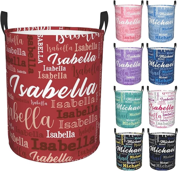 Custom Name Laundry Hamper, Personalized Laundry Baskets by PersonalizedGift