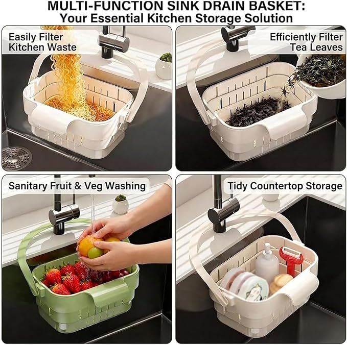 Foldable Hanging Kitchen Sink Drain Basket, 2026 New Hanging Sink Strainer - Image 5