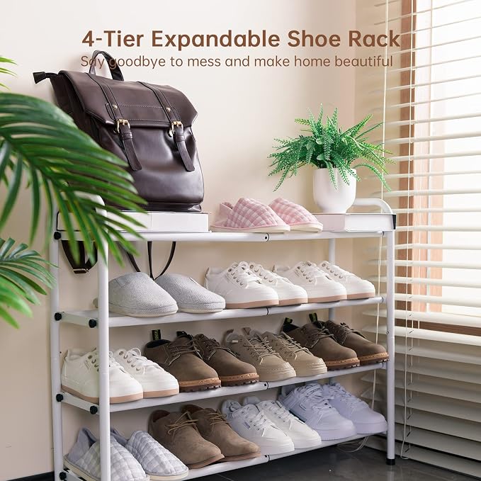 Gonfoam Expandable 4-Tier Shoe Rack - Image 2