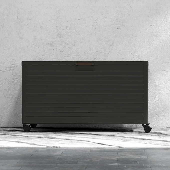 MIRADOR 134 Gallon Outdoor Storage Box Waterproof, Metal Deck Box - Image 6