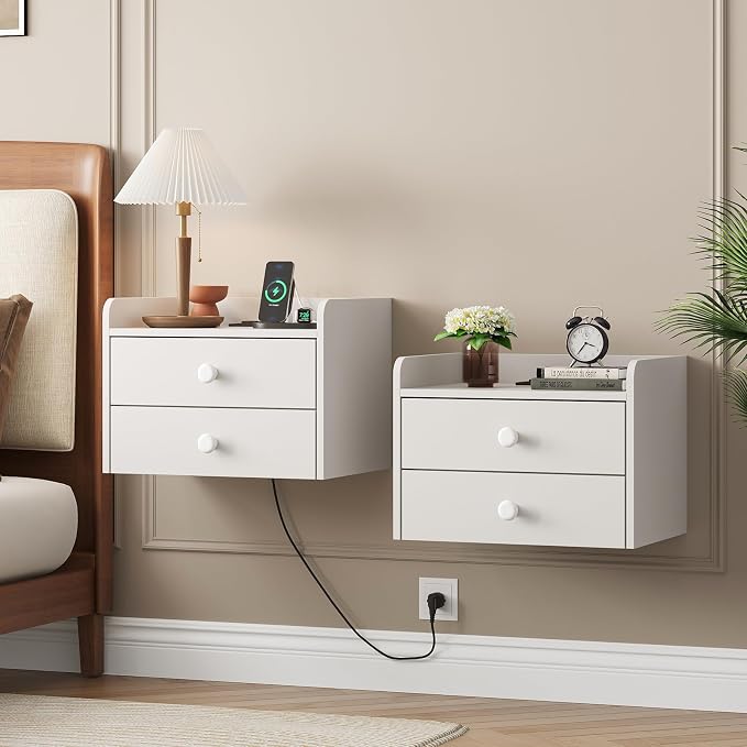 Floating Nightstand Set of 2 by Vabches