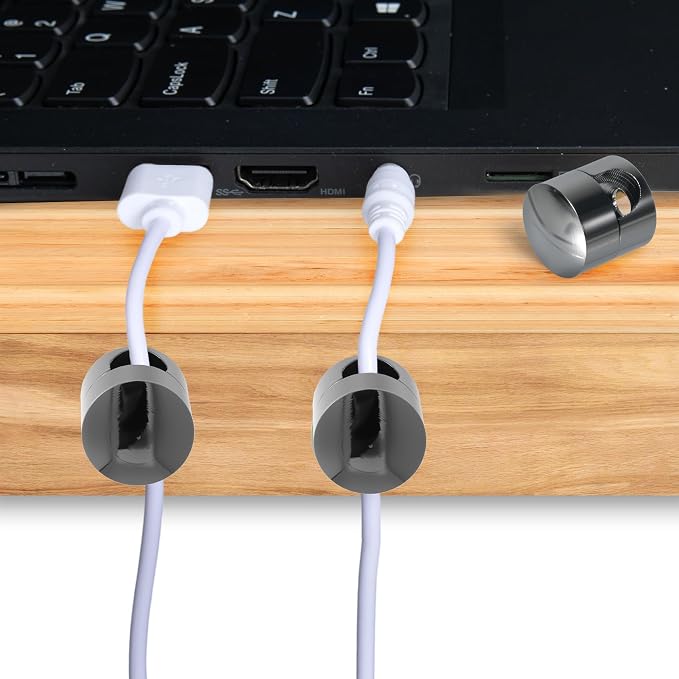 6 Sets Charger Holders for Cords, Adhesive Metal Cord Clips, Cable Management - Image 6