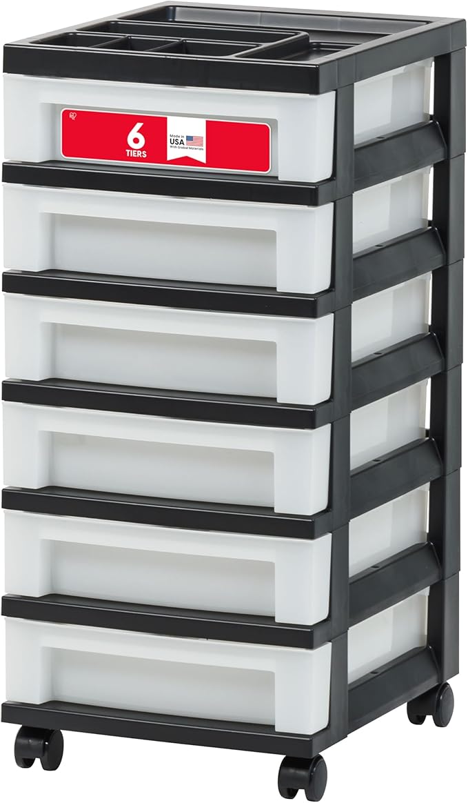IRIS USA 6-Drawer Rolling Storage Cart by IRISUSA