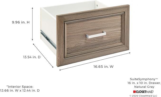 ClosetMaid SuiteSymphony Wood Closet Drawer, Add On Accessory, Shaker Style - Image 2