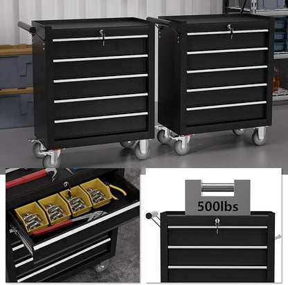 5-Drawer Tool Chest, Rolling Tool Cart - Image 6