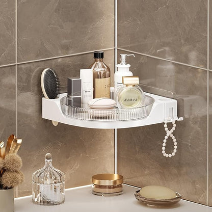 360 Rotating Makeup Organizer Spinning Bathroom Organizer 1 Pack Corner Storage by KOUHTIKA