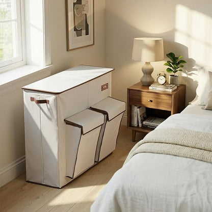 SOLEDI 220L Laundry Hamper 3 Section, Extra Large Laundry Basket - Image 9