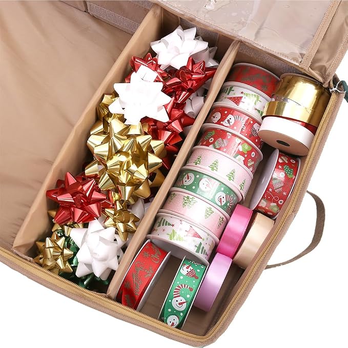 Sattiyrch Gift Wrapping Paper Storage containers, 600D Oxford Fabric Christmas - Image 4