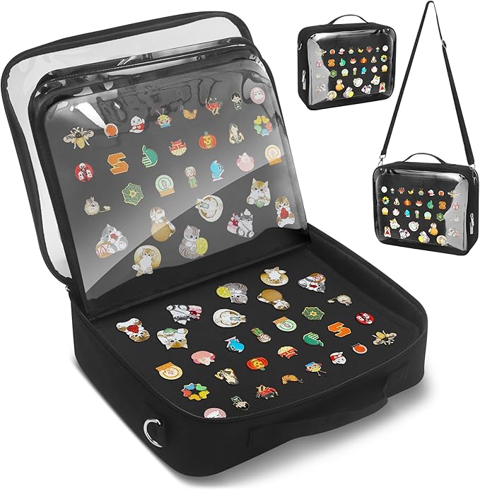 Enamel Pin Display Bag & Pin Trading Book by JAYOBGO