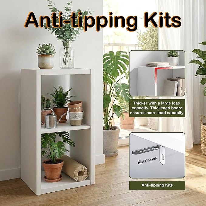 WannabeMyself【2026 Wooden Thick Frame 】 2 Cube Storage Organizer - Image 5