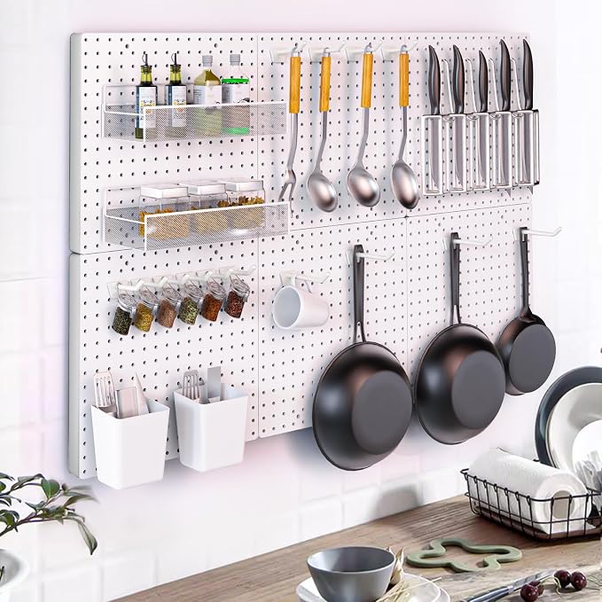 FZK Peg board, Pegboard 32''*32'', Pegboard Wall Organizer, Peg boards - Image 8