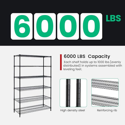 PayLessHere | 6-Tier Wire Shelf - Image 4