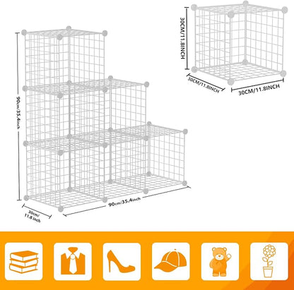 HUBSON Wire Cube Storage Organizer, Book/Toy/Craft/Potted Plants and petCloset - Image 3