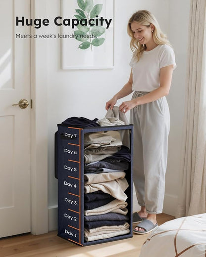 SOLEDI Laundry Hamper with Lid 100L Large & Tall Collapsible Laundry Basket - Image 3