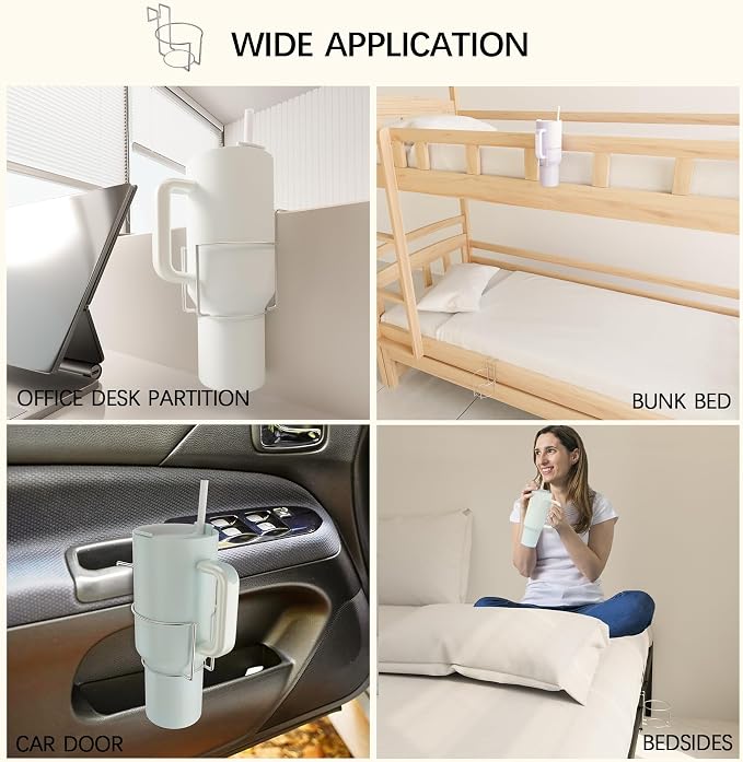 Stanley Cup Holder for Bed Drink Holder Water Bottle/Glass Organizer for Dorm - Image 5