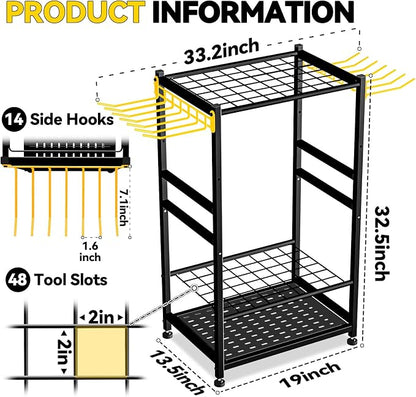 Garden Tool Organizer, Up 48 Long Handle Tool, Garage Storage and Organization - Image 2