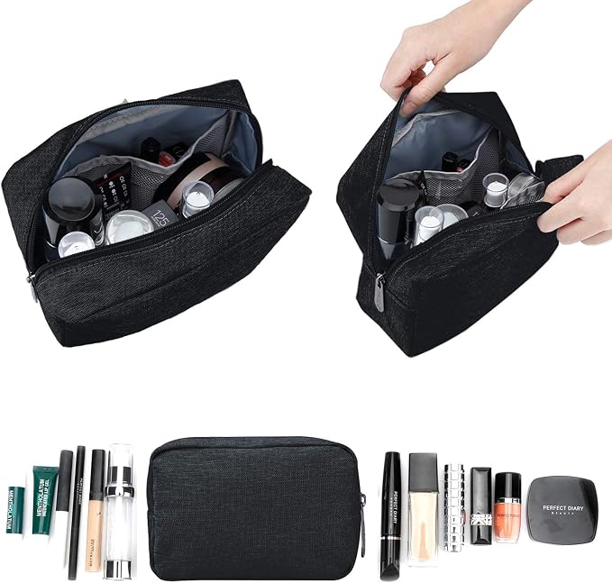 E-Tree Makeup Bag, Big Travel Make up Pouch, Zipper Large Cosmetic Brush Skin - Image 4
