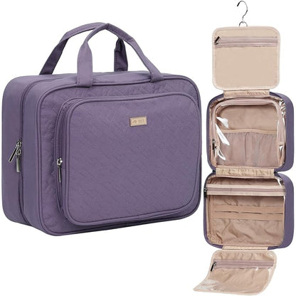 NISHEL Travel Toiletry Bag for Women, Makeup Essentials Organizer, Hanging Case by NISHEL