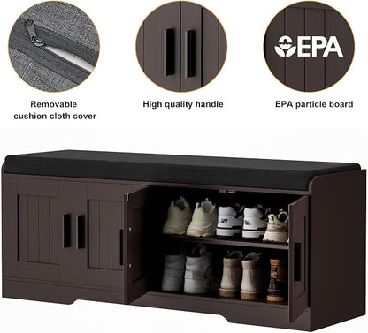 Homleke 2-Tier Storage Bench, Shoe Bench - Image 8