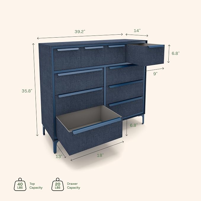 Naima Premium Fabric Dresser - Image 3