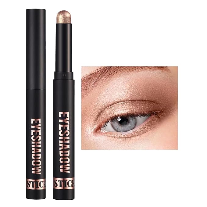 Cream Eyeshadow Stick Blendable Shimmer Eyeshadow Long Lasting High Pigment Eye by Wavuketu