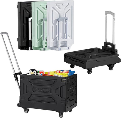 VECELO 23 GAL 2-in-1 Foldable Shopping Cart, Collapsible Utility Cart by VECELO