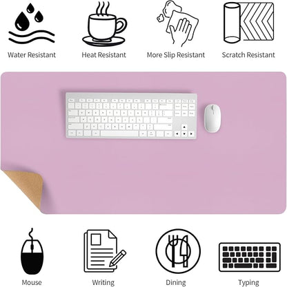 Bloss Purple Desk Mat, Leather Desk Pad, Desk Matt - Image 3