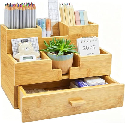 Bamboo Desk Organizer by focusonwoodandbamboo