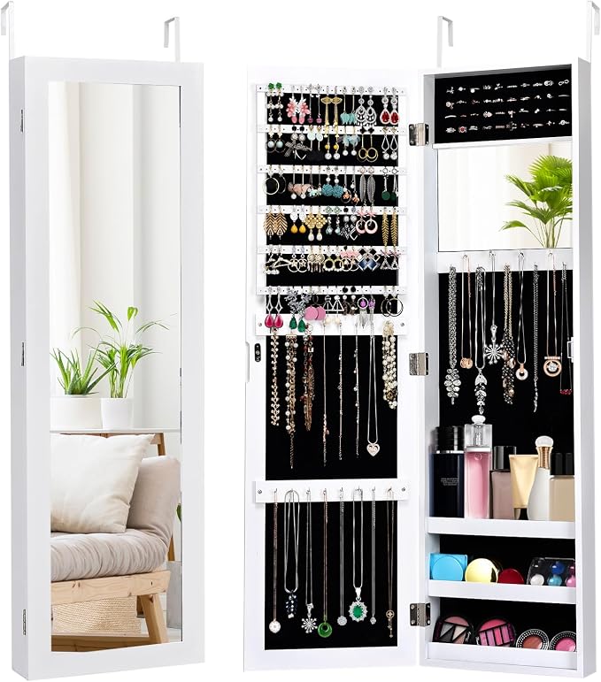 HAPPYGRILL Wall Mounted Jewelry Cabinet by HAPPYGRILL