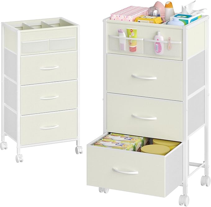 4-Tier Baby Diaper Caddy Organizer Cart by Cidaziya