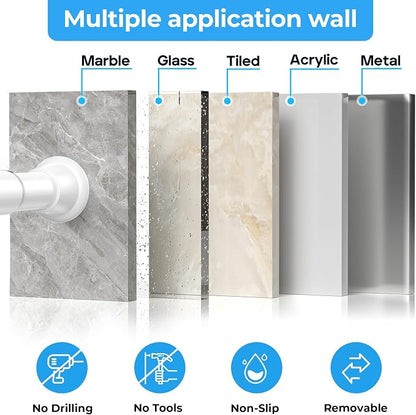 1Pcs Spring Tension Curtain Rod, No drilling Spring loaded Curtian rod - Image 4