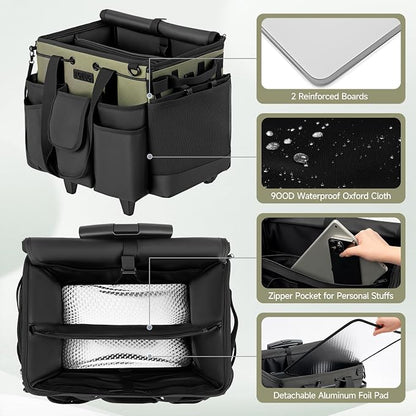 Large Cleaning Caddy for Cleaning Supplies Organizer, Rolling Cleaning Caddy - Image 4