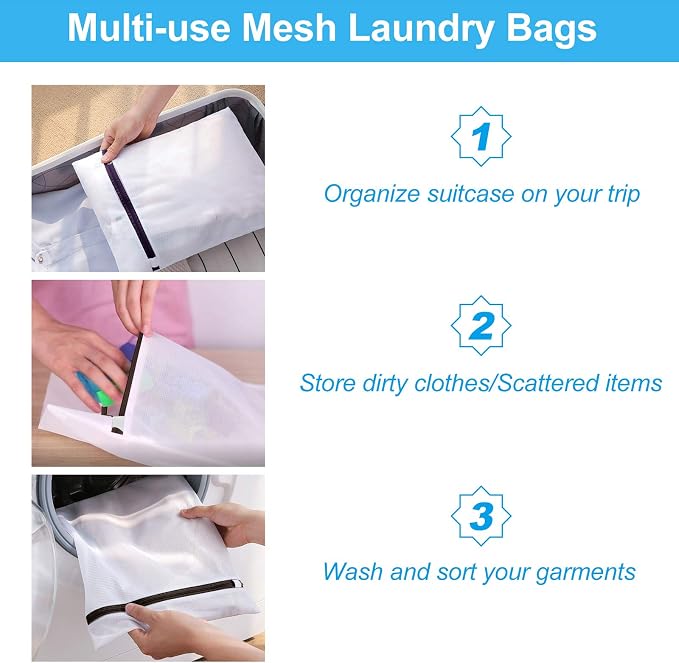 GOGOODA Mesh Laundry Bags for Delicates Durable Protective Wash Bags | Travel - Image 6