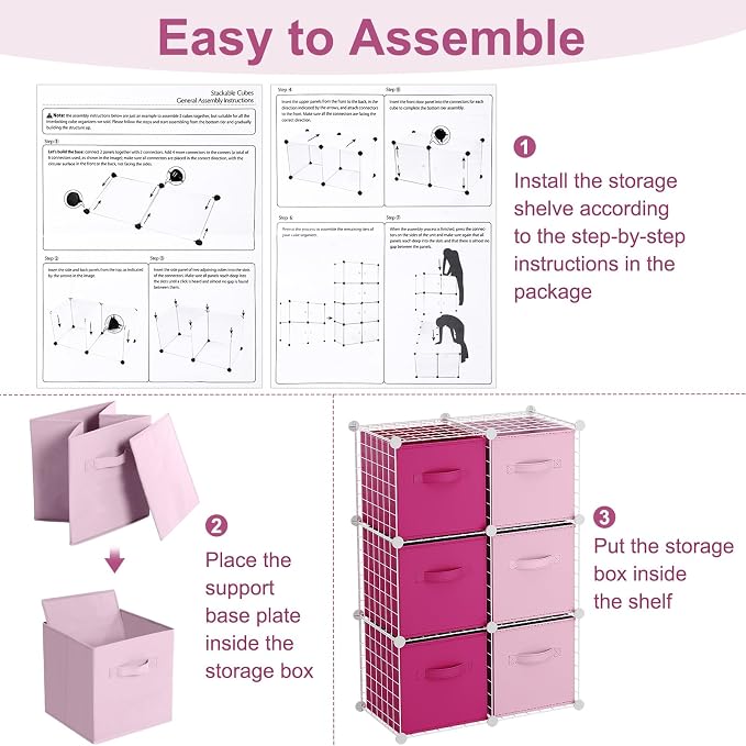 Leinuosen 6 Cube Storage Organizer - Image 3